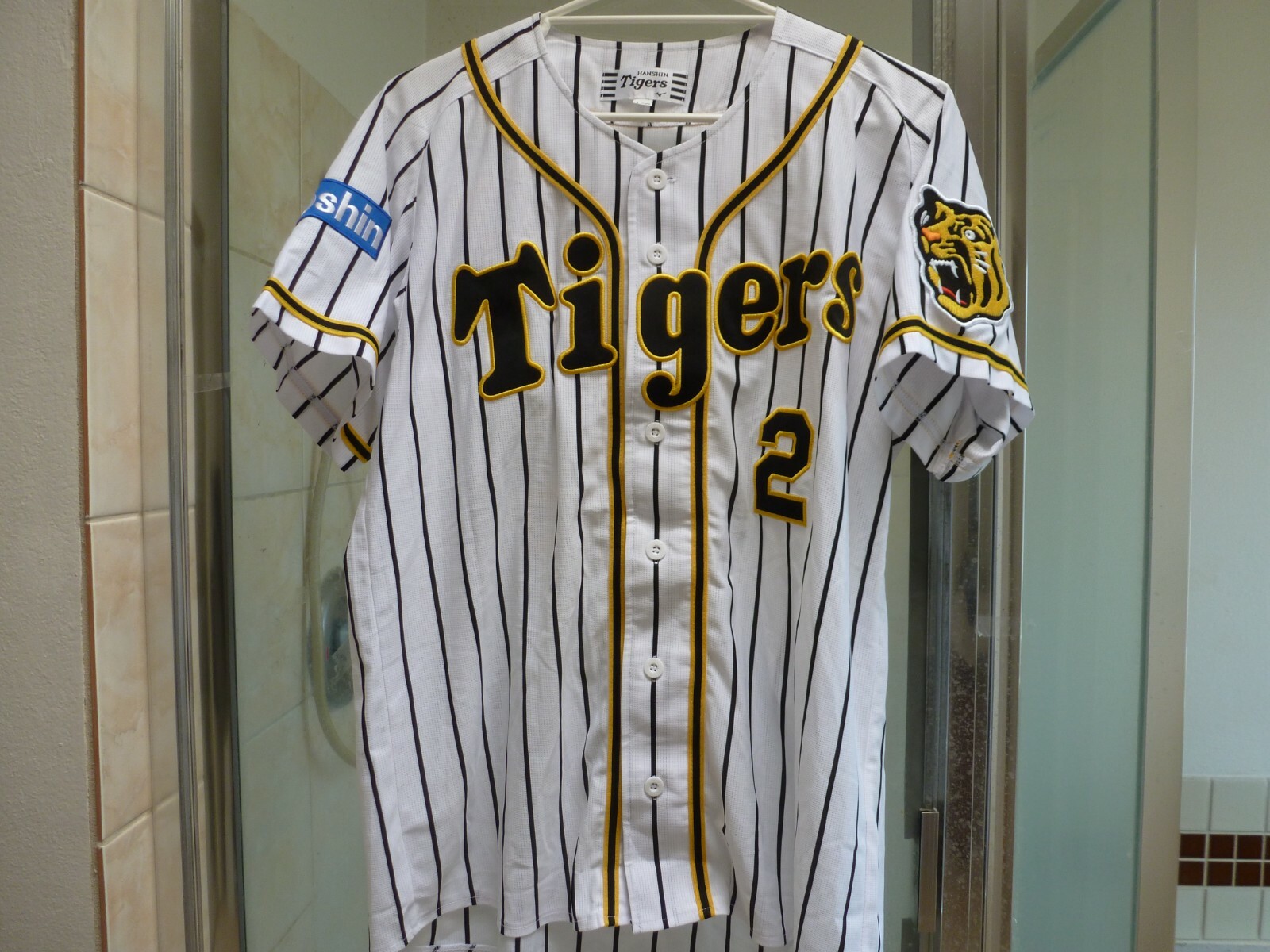 NEW MIZUNO Japan NPB HANSHIN TIGERS Baseball Jersey WHITE NEW MIZUNO Japan NPB HANSHIN TIGERS Baseball Jersey WHITE