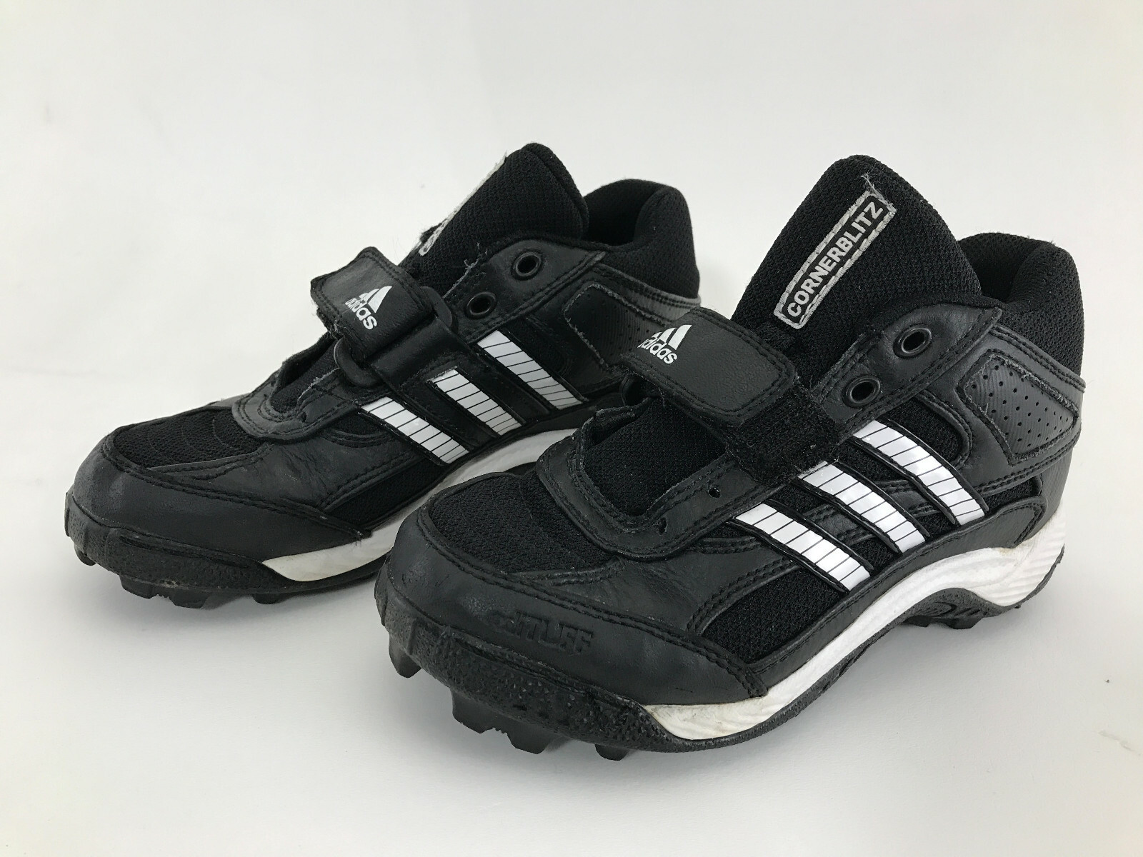 Adidas Youth Shoes with Cleats Black & White CORNERBLITZ  Size 2 Football