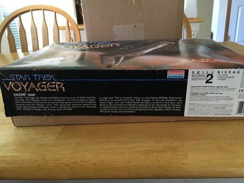Vintage STAR TREK Model Kit Voyager Kazon Ship Monogram Skill 2 Unopened