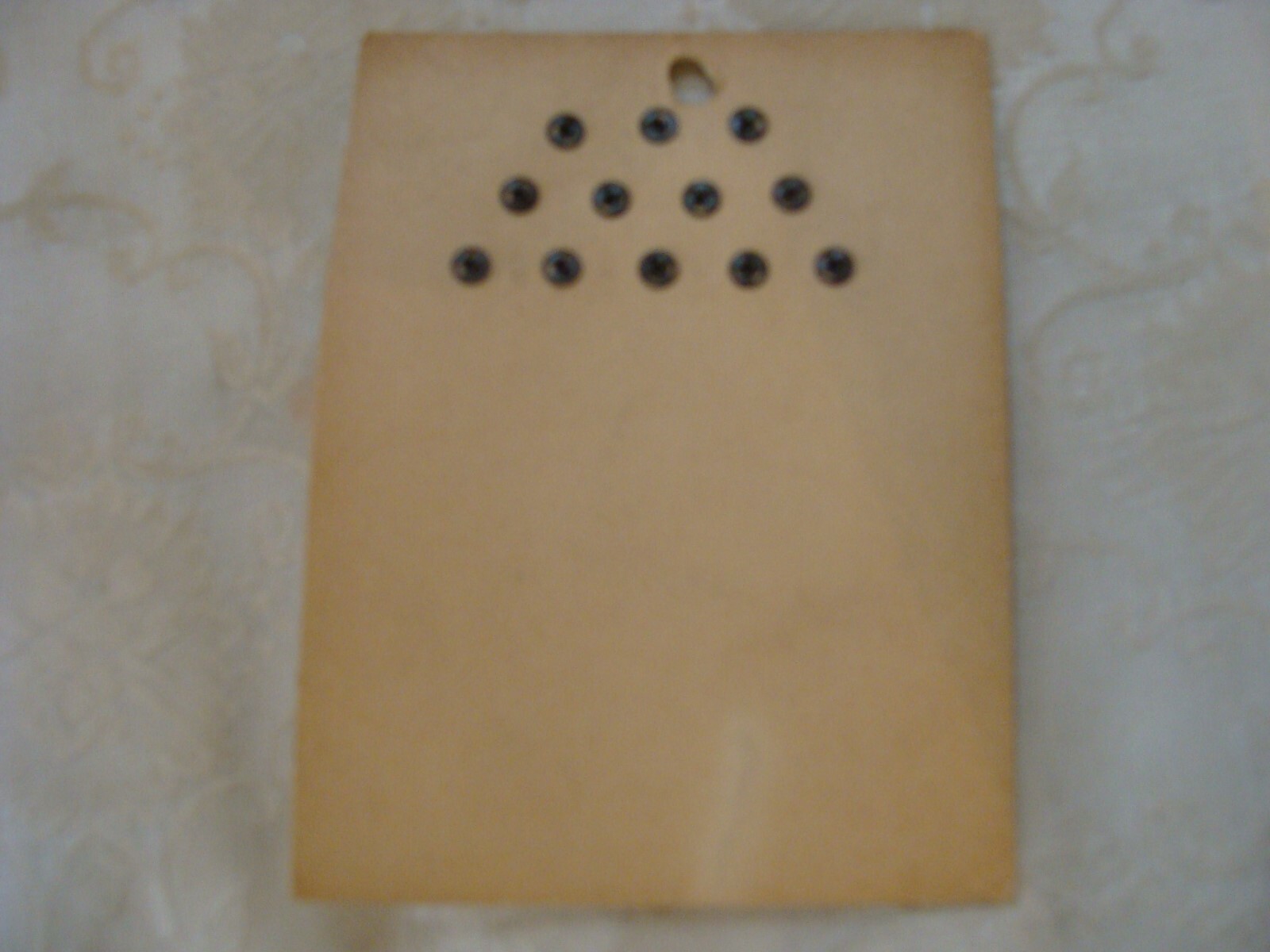 Antique Snappy Brass Dress Fasteners ~ Kitty Cat ~1 Card with 12 Snaps