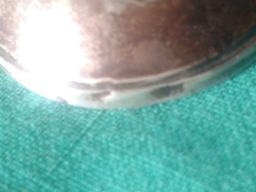 STERLING SILVER Weighted Antique Crown Salt & Pepper Shakers