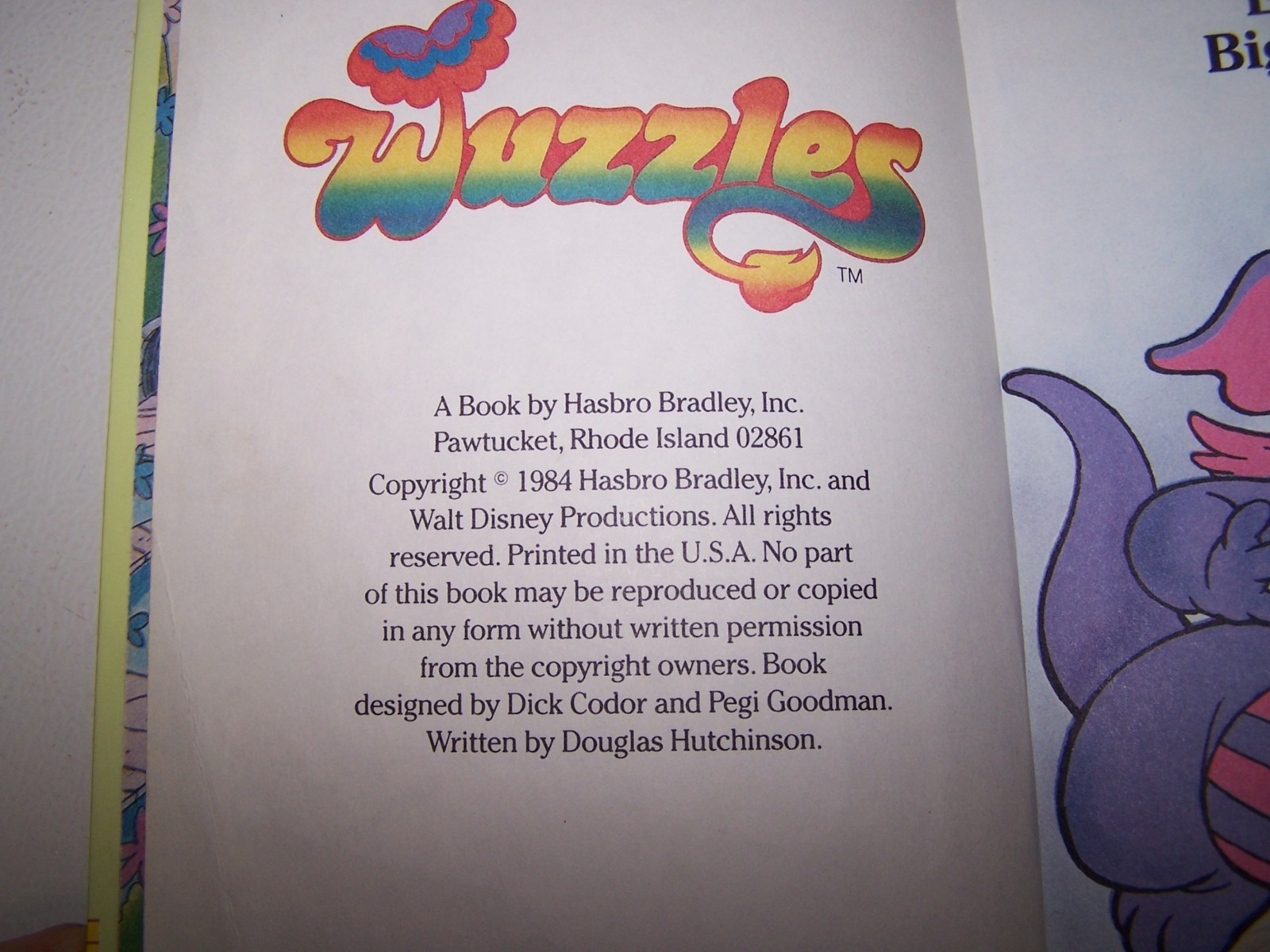 Disney's Wuzzles Eleroo's Big Surprise 1984 Vintage Childrens book #3