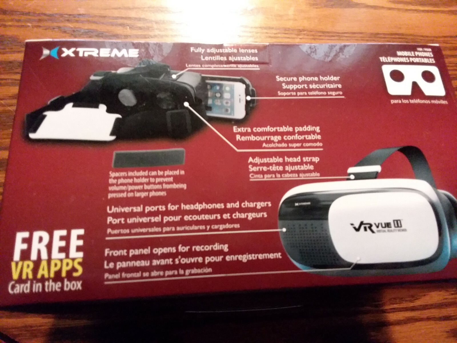 VR VUE 11 VIRTUAL REALITY VIEWER FREE APPS CARD INSIDE MOBILE PHONES-NEW
