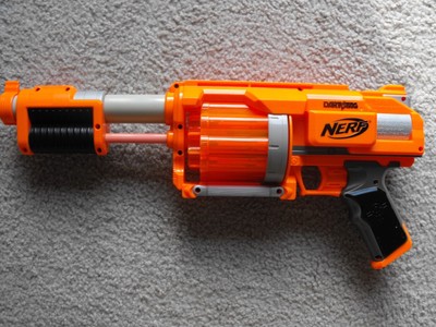 NERF Dart Tag Fury Fire Blaster Orange - Nice Working Shape - FREE SHIPPING