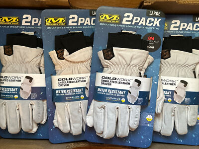 (2) MEHCANIX WEAR DURAHIDE INSULATED LEATHER DRIVER COLDWORK WINTER WORK GLOVES