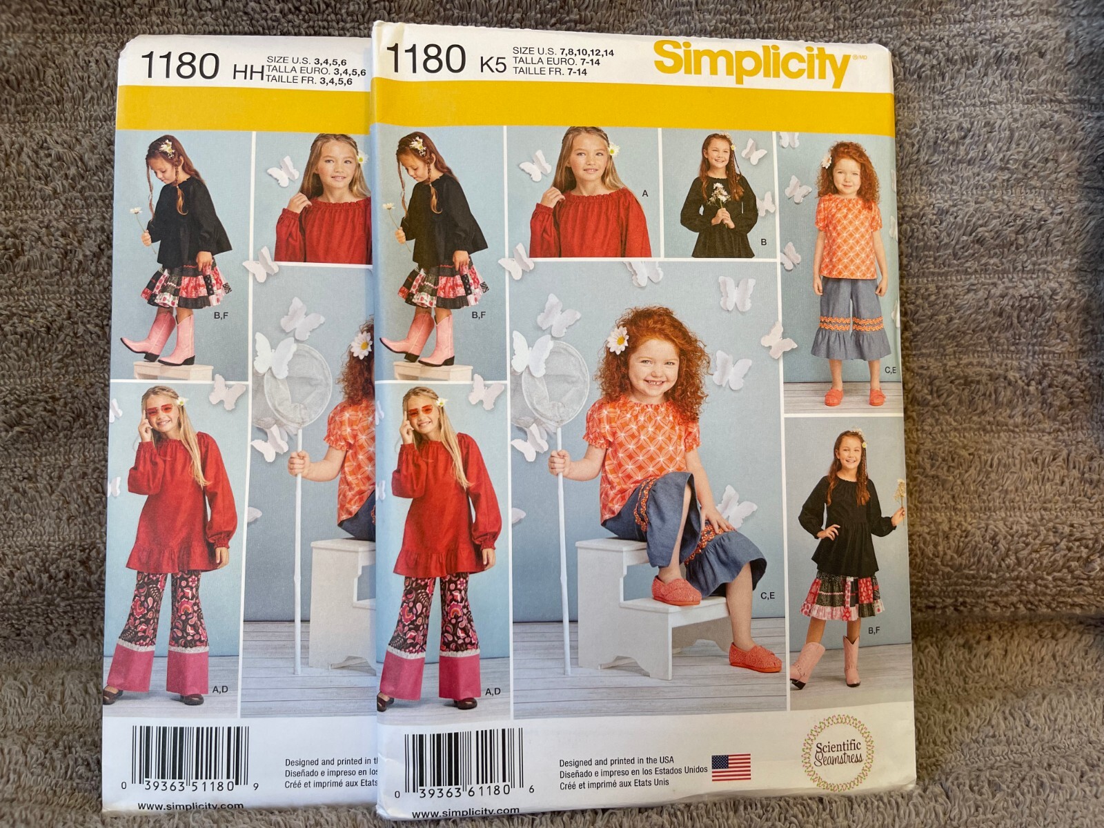 Simplicity Pattern 1180 Girls Peasant Tops w/Opts~BoHo Pants Simplicity Pattern 1180 Girls Peasant Tops w/Opts~BoHo Pants