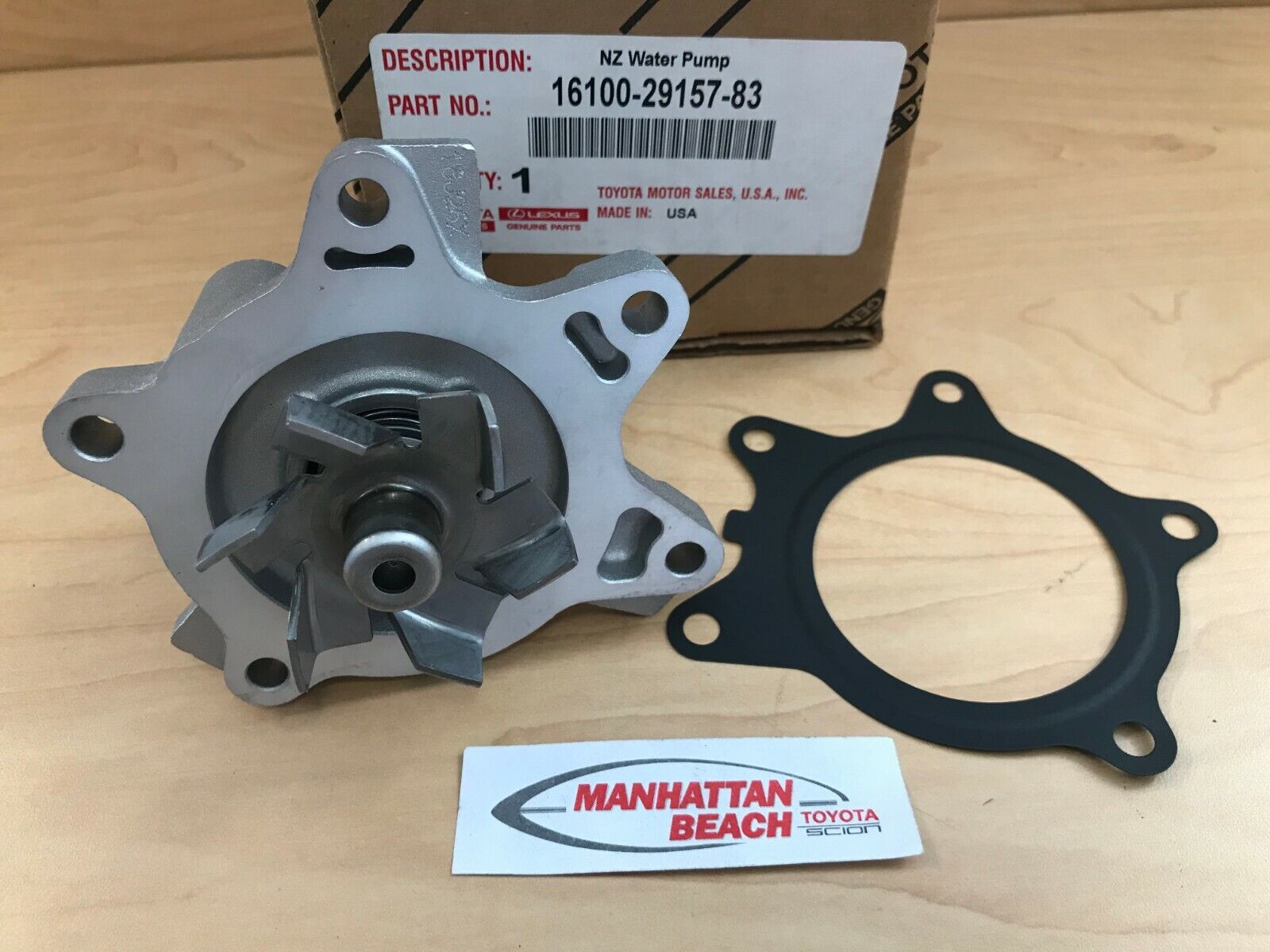 01-09 PRIUS OEM ENGINE WATER PUMP 16100-29157-83 GENUINE 01-09 PRIUS OEM ENGINE WATER PUMP 16100-29157-83 GENUINE