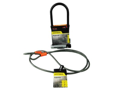 Kryptonite KryptoLok Series 2 LS FlexFrame-U bracket and 1007 7ft Looped cable