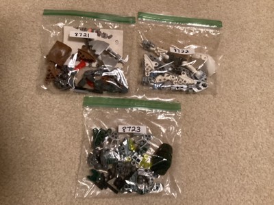 Lego Bionicle Matoran of Voya Nui 8721 Velika 8722 Kazi 8723 Piruk Complete