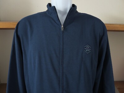 New Travis Mathew Star Gazing Men's Golf Jacket Blue Palm Tree Graphic Size XL