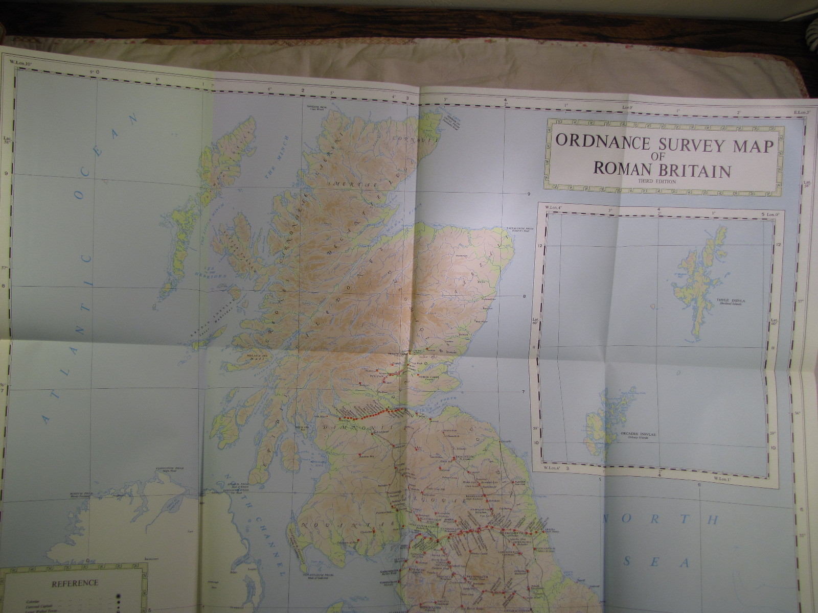 Map of Roman Britain, Third Edition. Published by The Ordnance Survey.