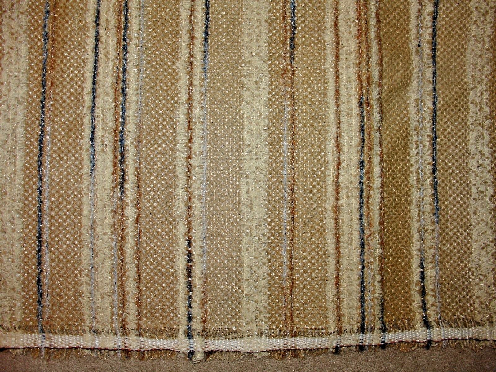 Rare Vintage Upholstery Fabric Woven Textile Mid Century Backed 55x109