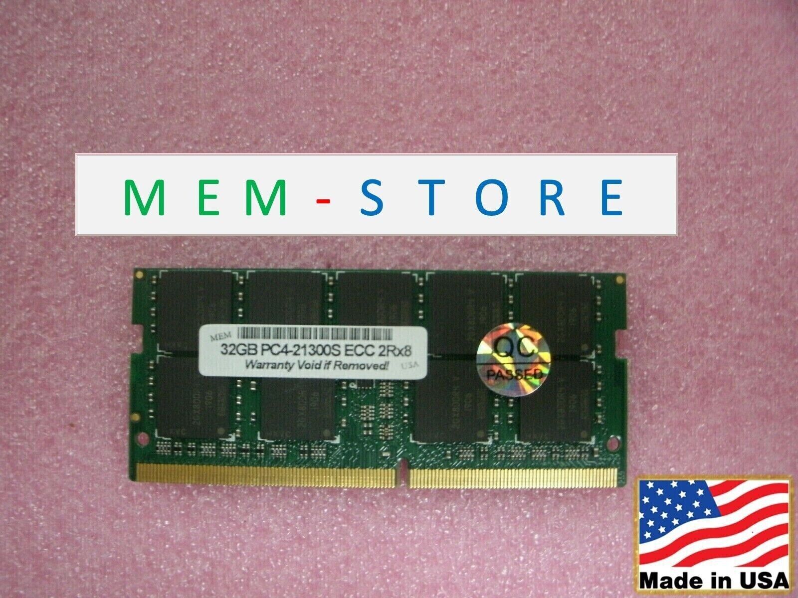 64GB 2x32GB DDR4-2666MHz ECC SODIMM RAM Compatible w 64GB 2x32GB DDR4-2666MHz ECC SODIMM RAM Compatible w
