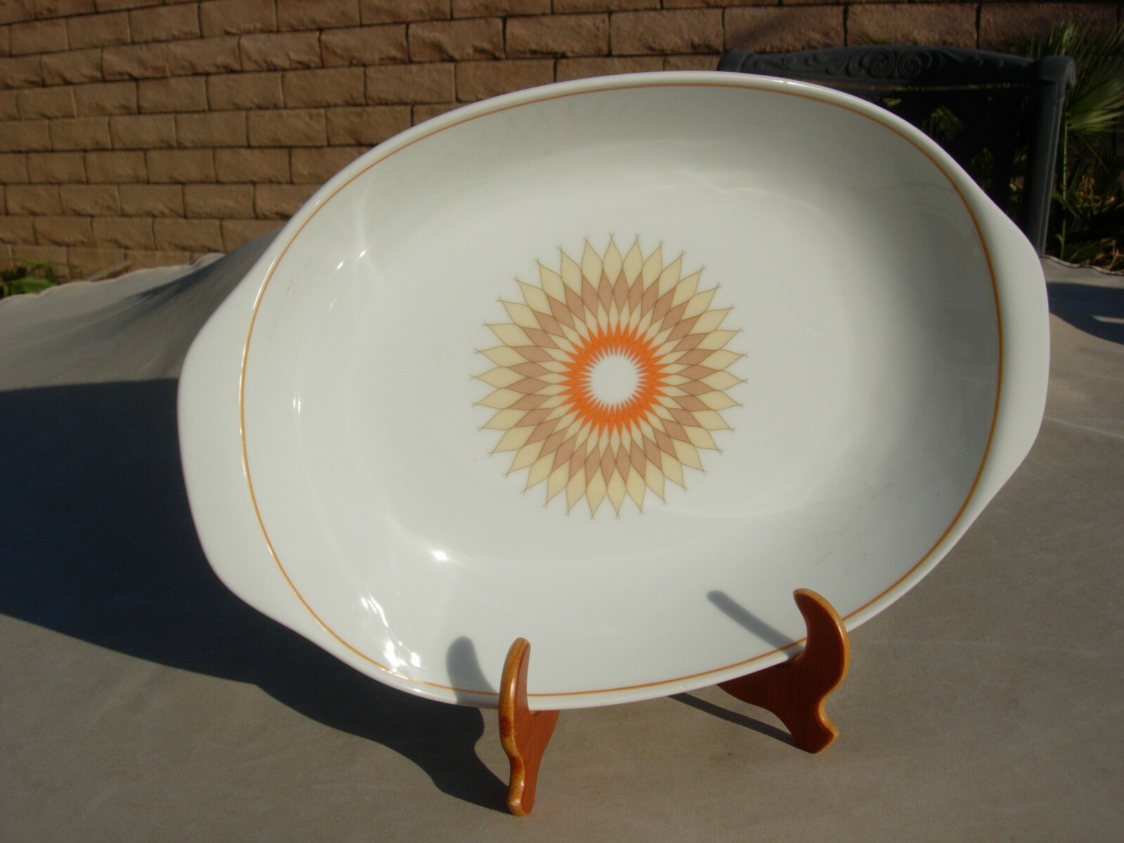 美品　ビンテージ ミッドセンチュリー ノリタケ 皿 VINTAGE 1960 NORITAKE SUNBURST MESA CASUAL CHINA OVAL