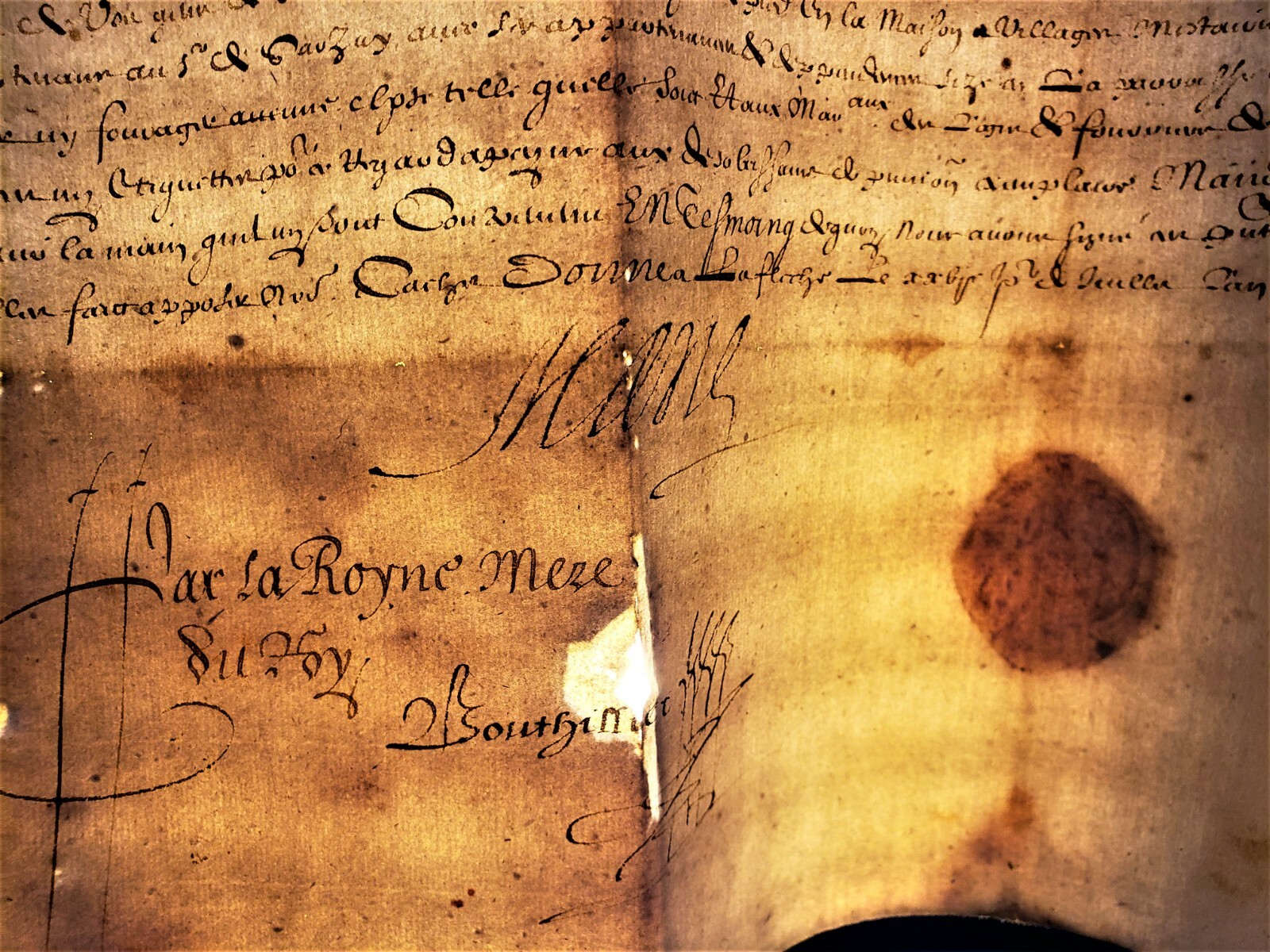 MARIE DE MEDICI QUEEN OF FRANCE AUTOGRAPH wife of Henri IV mother of Louis XIII