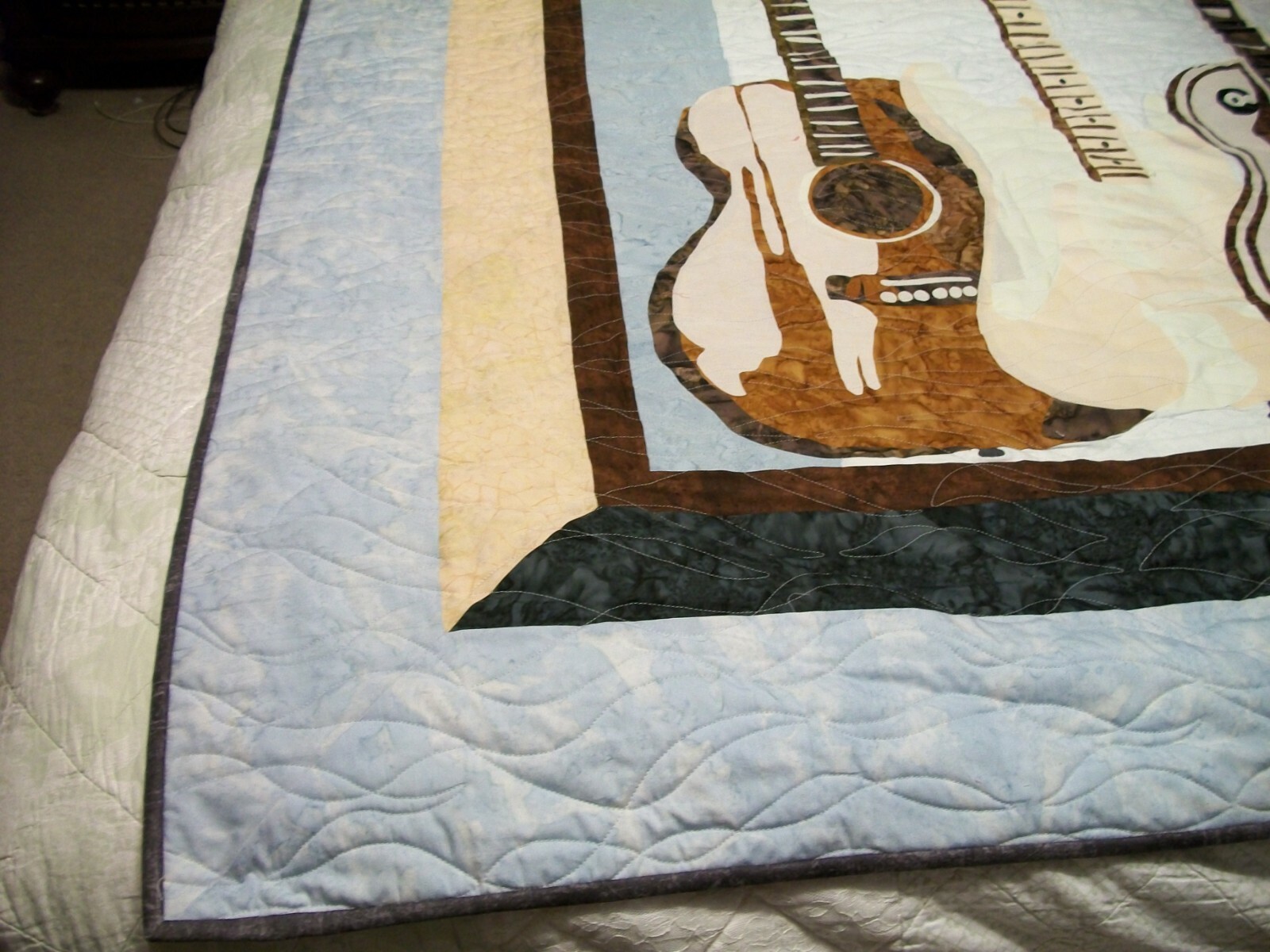 Guitar Quilt Hand Made