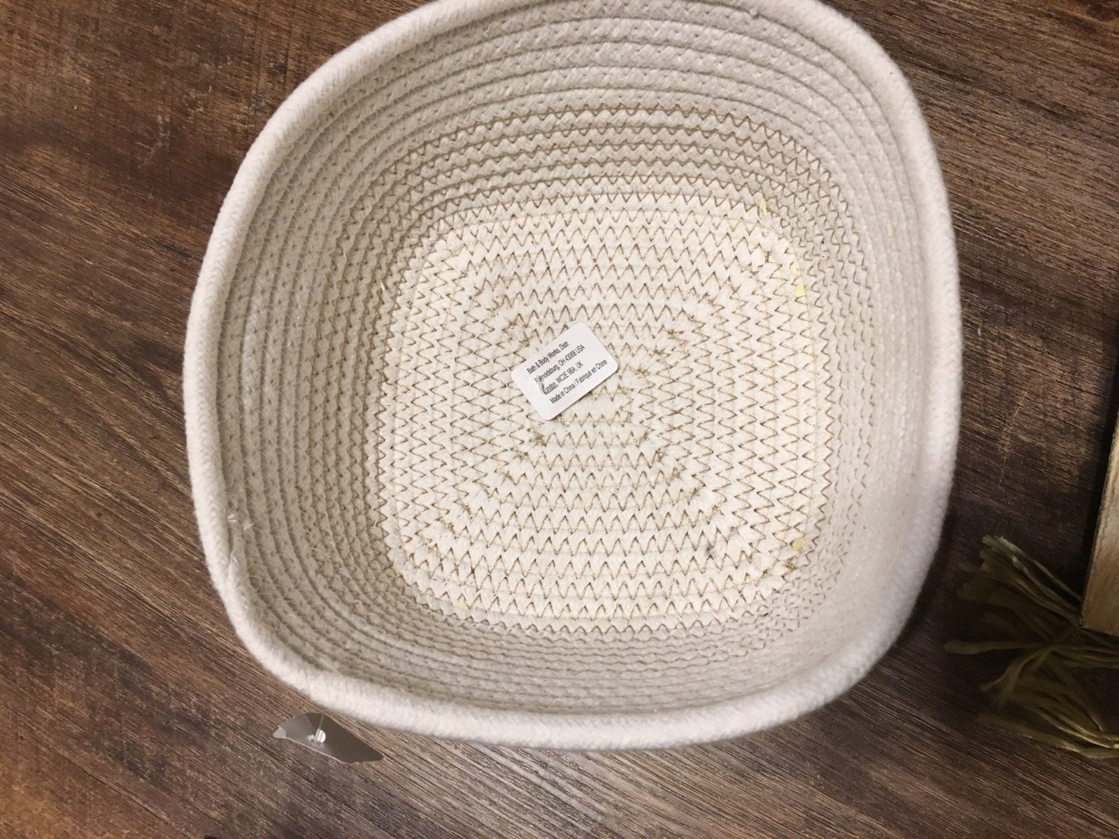 Bath and Body Works White Basket