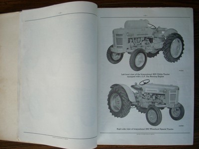 IH Farmall Mccormick International 300 350 Utility Parts Manual