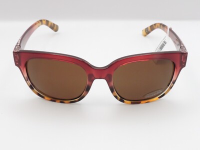 SUNCLOUD AFFECT SQUARE POLARIZED SUNGLASSES RASPBERRY TORTOISE FADE/BROWN NEW