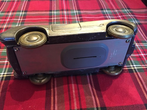 Vintage 1974 Banthrico Inc. Chicago 1953 Chevy Corvette Metal Coin Bank 7”x3”