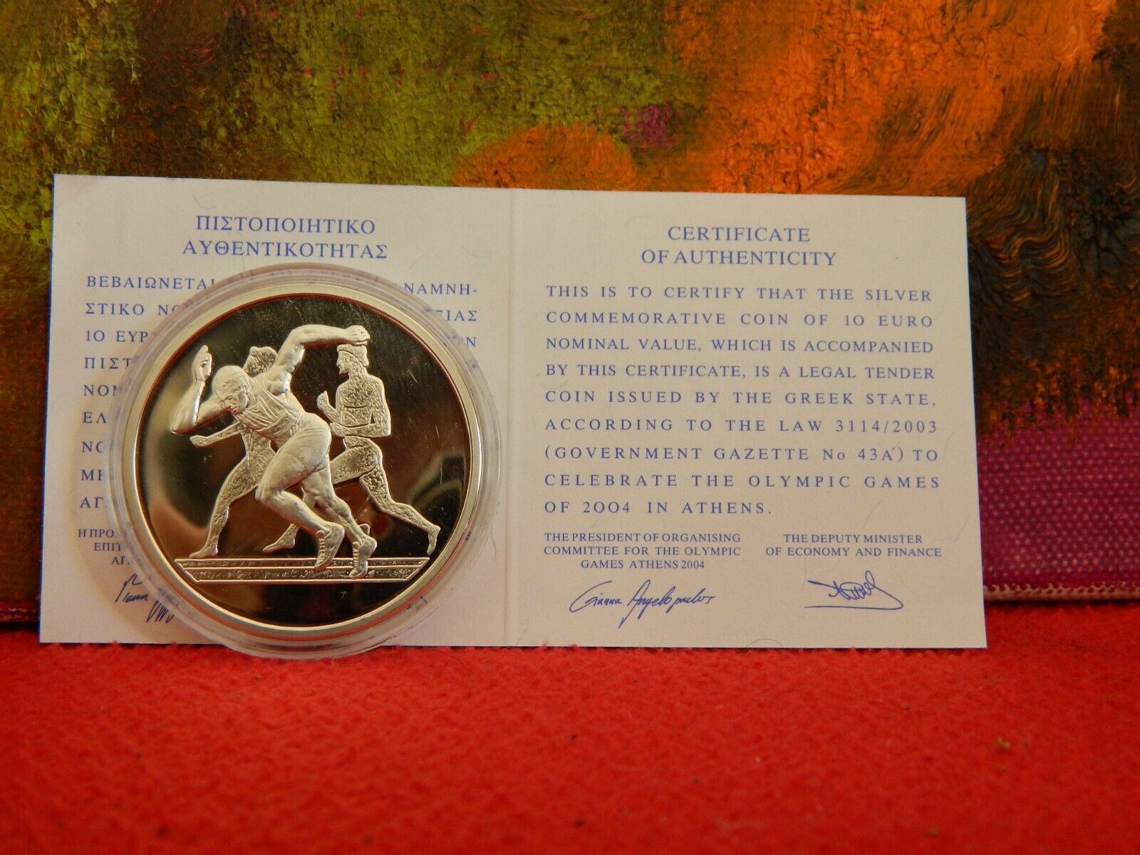 Greece, 2004, 10 Euro Coin, Silver, Proof, Athens Olympic Greece, 2004, 10 Euro Coin, Silver, Proof, Athens Olympic