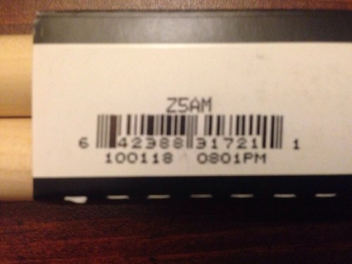 SIX PAIR HALF BRICK - Zildjian 5A Maple Drumstick Lot - BRAND NEW!!!