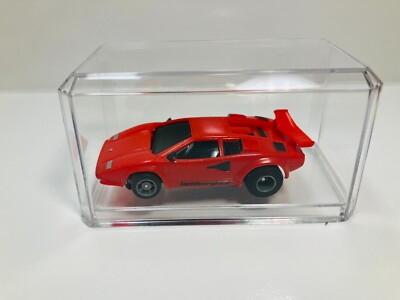 TYCO ~ LAMBORGHINI ~ Slot car in RED & Display ~ SUPER CLEAN ~ 440 Magnum chassi