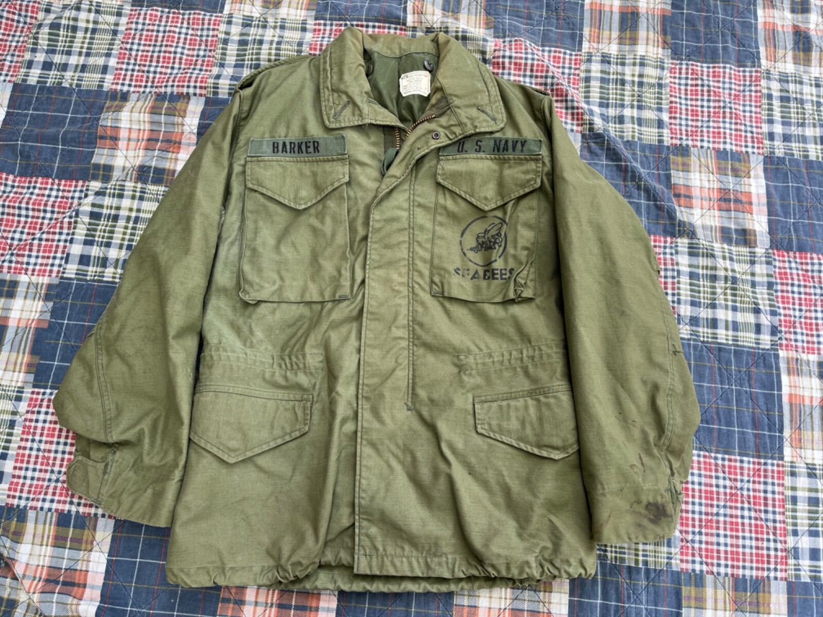 US Navy Sea Bees M65 Cold Weather Field Jacket 8415-00-782 US Navy Sea Bees M65 Cold Weather Field Jacket 8415-00-782