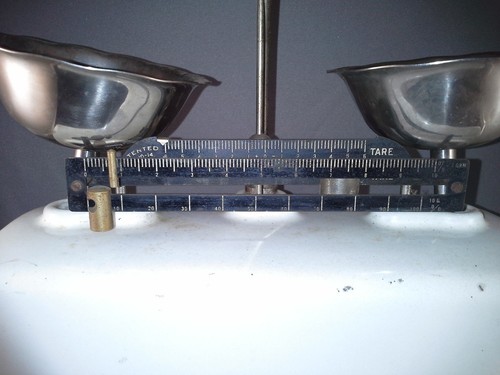 Vintage Torsion Balance Co, PET MILK 1735 Pharmacy, Apothecary Balance Antique