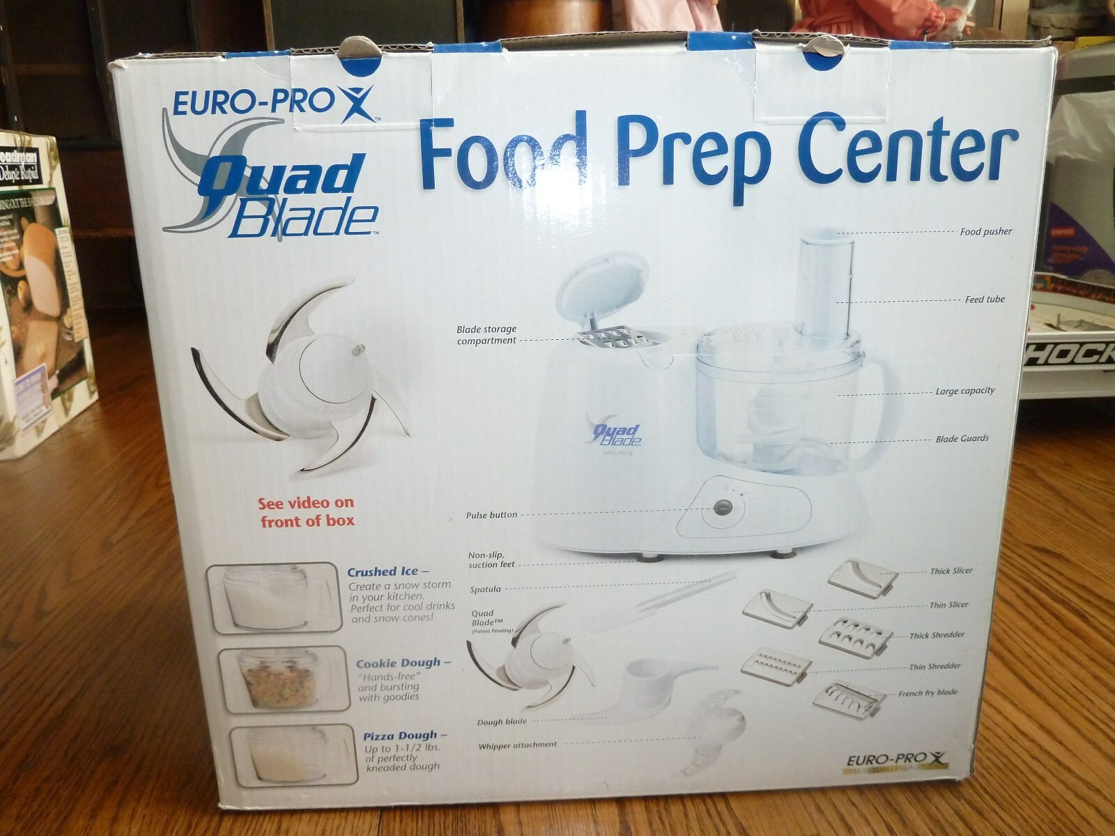 EURO PRO X QUAD BLADE FOOD PREP CENTER PROCESSOR BRAND NEW AS SEEN ON TV