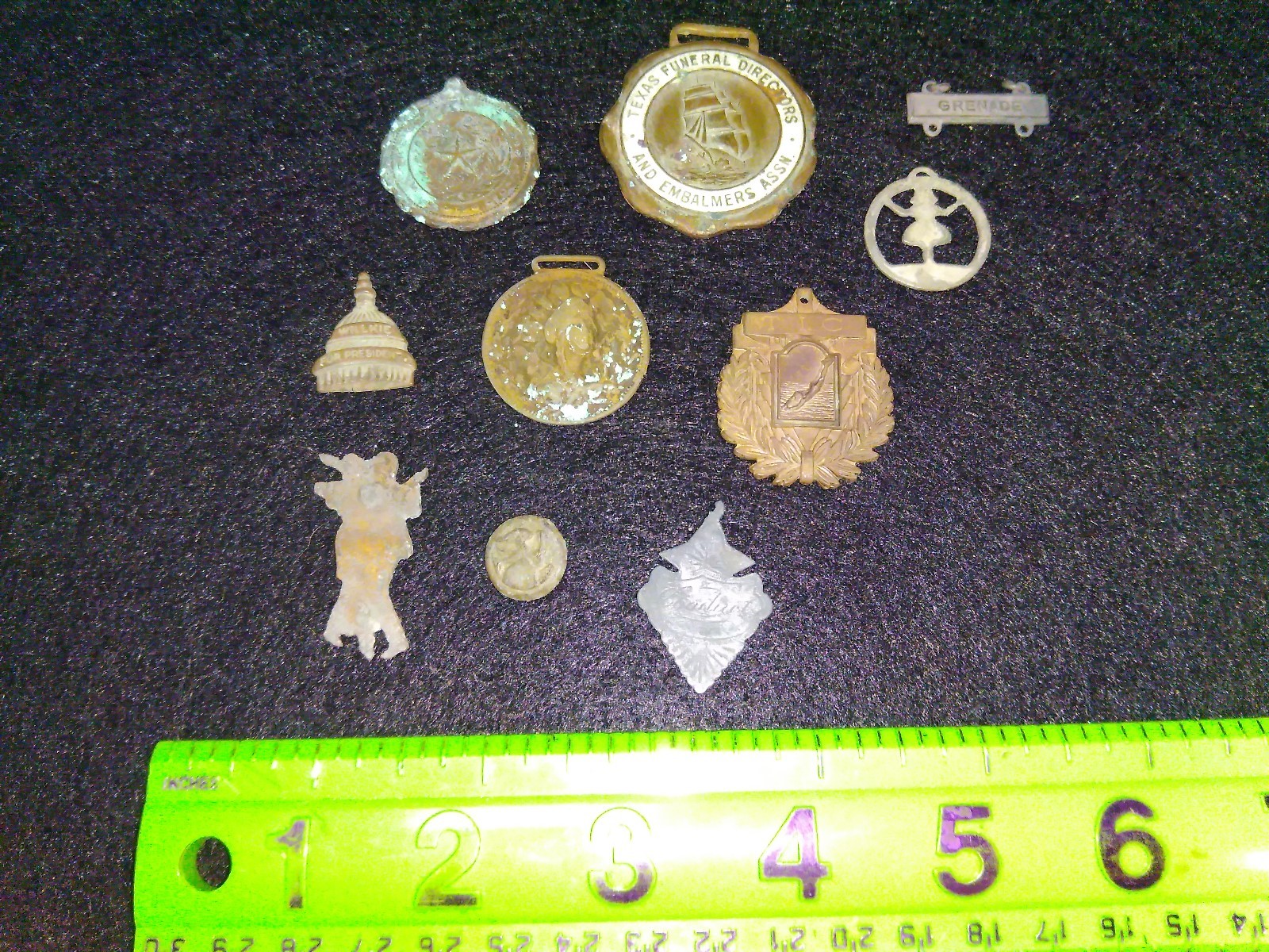 10 Vintage Collectible Badges or Metals   - Sea Recovery Artifact Ship Wreckage