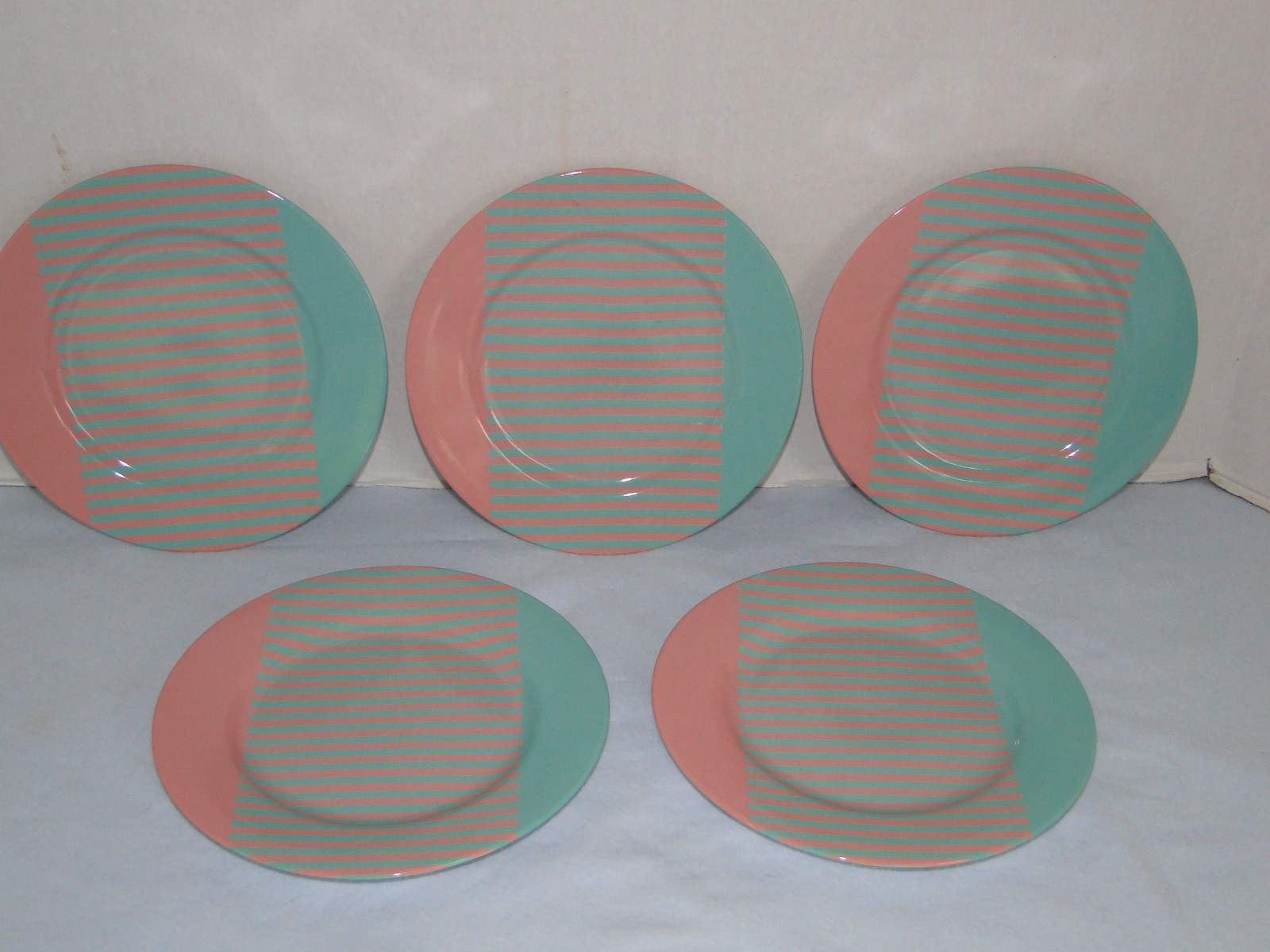 FITZ & FLOYD TOTAL COLOR SPECTRUM - REPRISE - Bread & Butter Plates Set of 5
