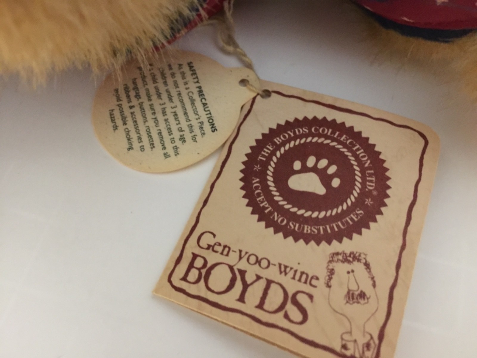 Boyds Bears & Friends KATIE B. BEARYPROUD Plush tan bear movable joints n quilt