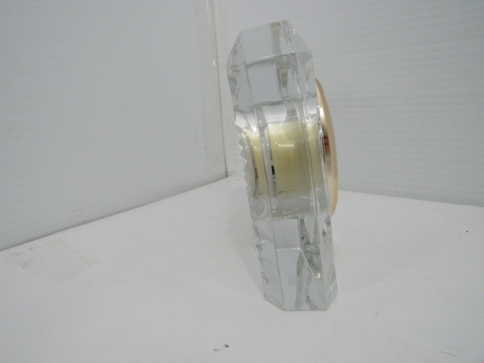 Vintage Staiger Clock Germany Quartz Movement Crystal Case From France