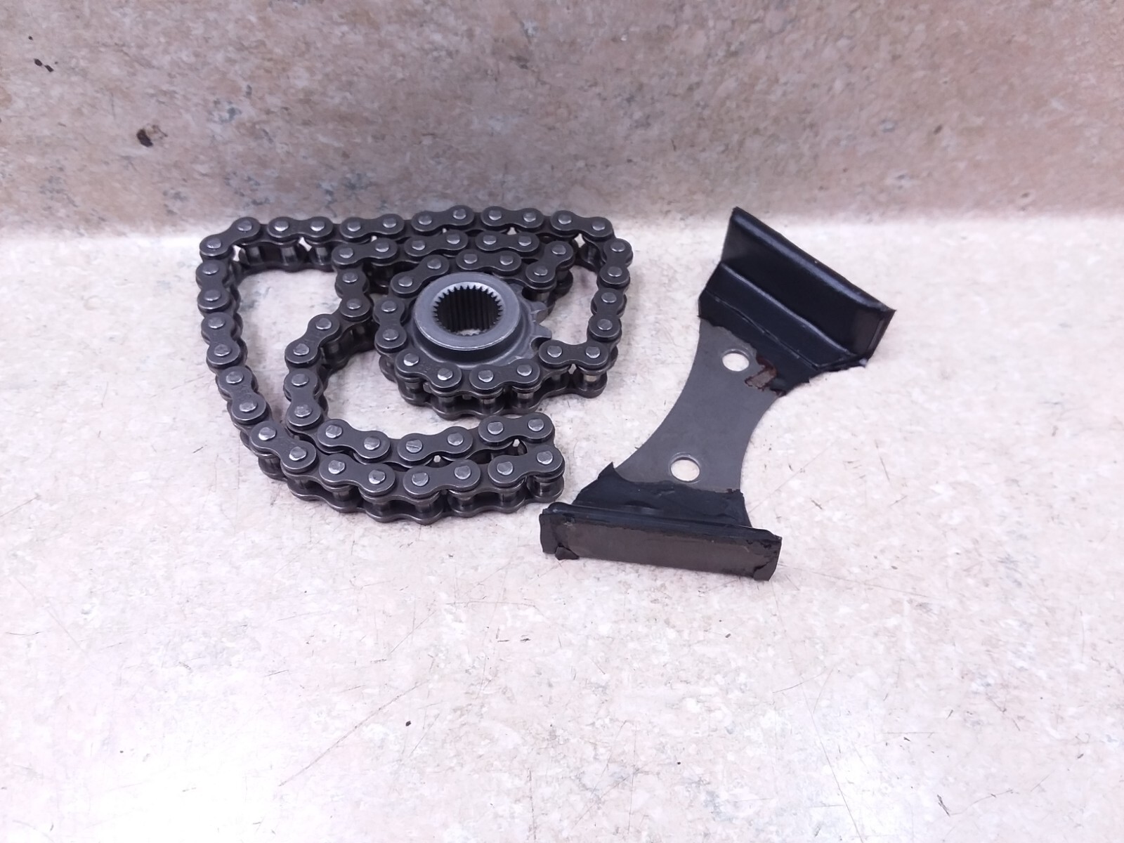 achan　0106 Kawasaki 400 KZ KZ400 (KZ400B) Starter Chain w/Gear & Guide