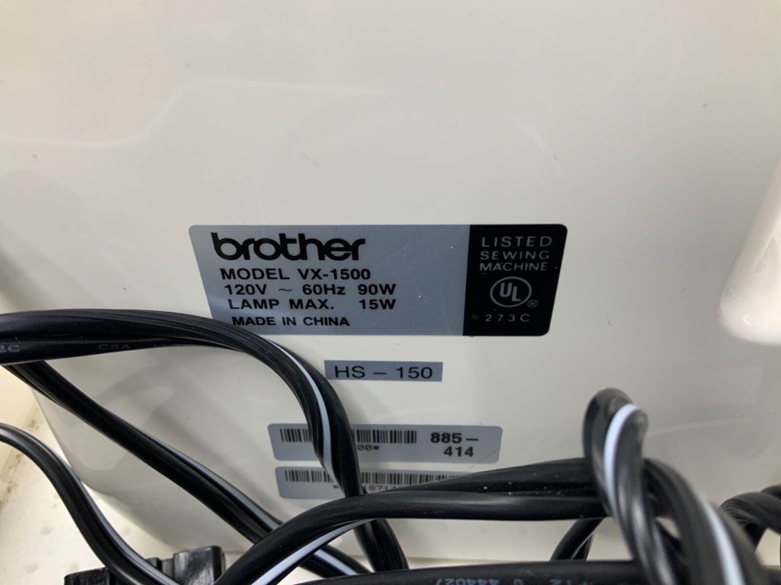 Brother VX 1500 Sewing Machine With Case