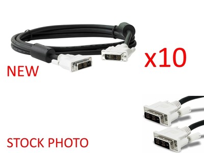 Lot of 10 NEW DVI-D Single-Link Video Monitor Display Cables 6' LCD LED Desktop