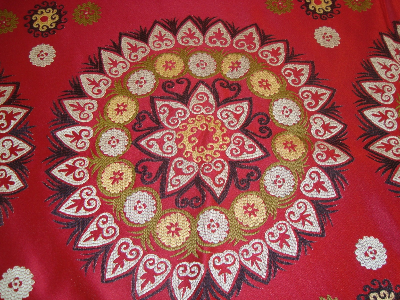 Near 2 yds MOD SUZANI SPHERE RETRO TAPESTRY Thick FABRIC 54