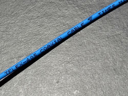 Times Microwave TFlex-405 RG-405 50Ohm 18GHz SPCCS FEP Coaxial Cable Blue /5ft