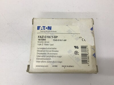 Eaton FAZ-C10/1-SP 167260 Miniature Circuit Breaker 10A 