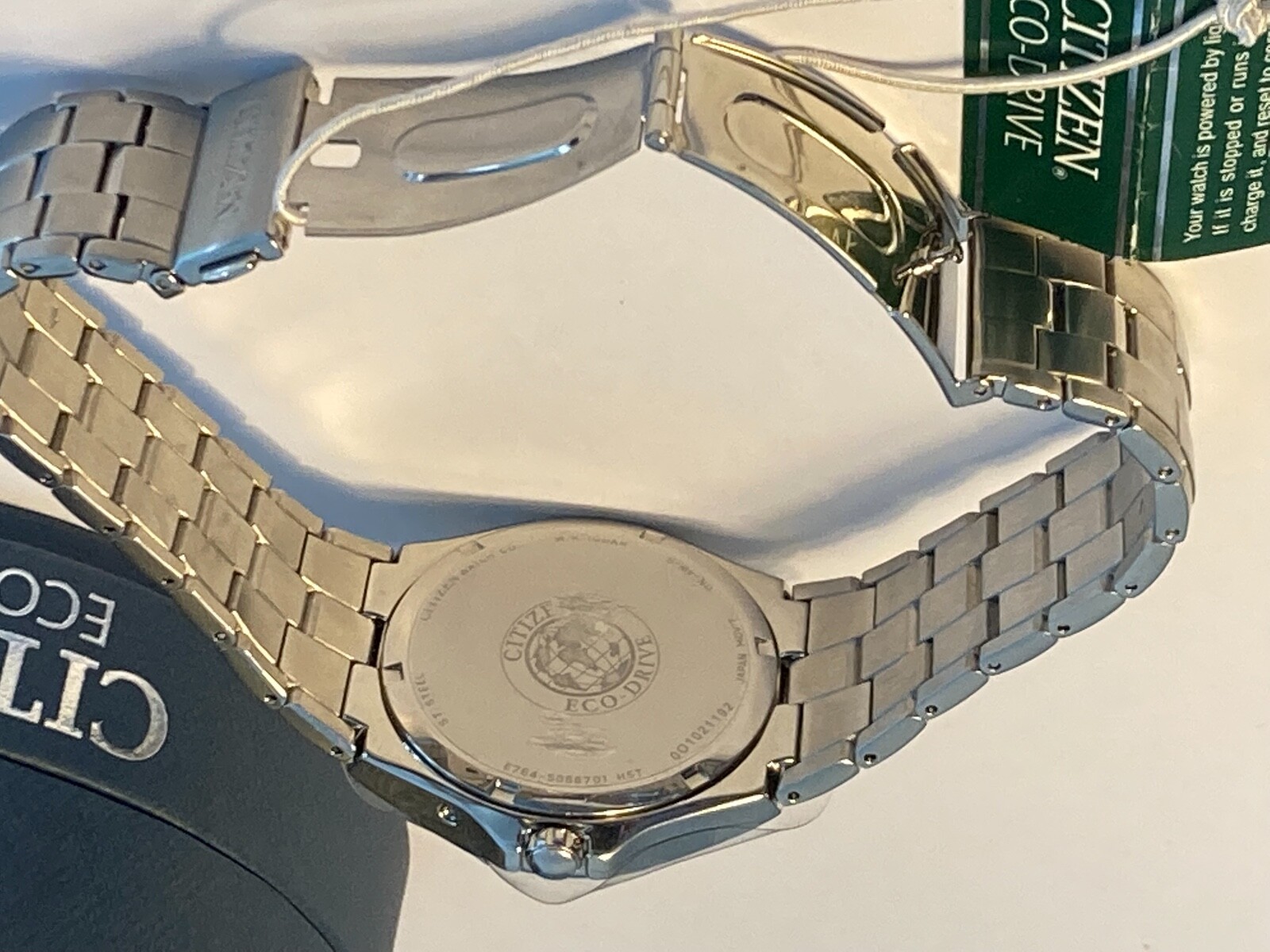 Pre-owned Citizen Eco-drive Men's Wr100 Ss Brac Wh