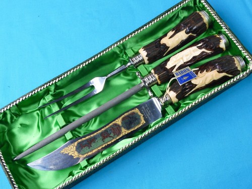 SOLINGEN リンダーゾーリンゲン 鹿彫刻 Old Solingen SOLINGEN