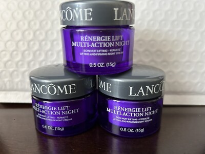 3 Lancôme Rénergie Lift Multi-Action Night Cream - 0.5oz 15g Travel Size New
