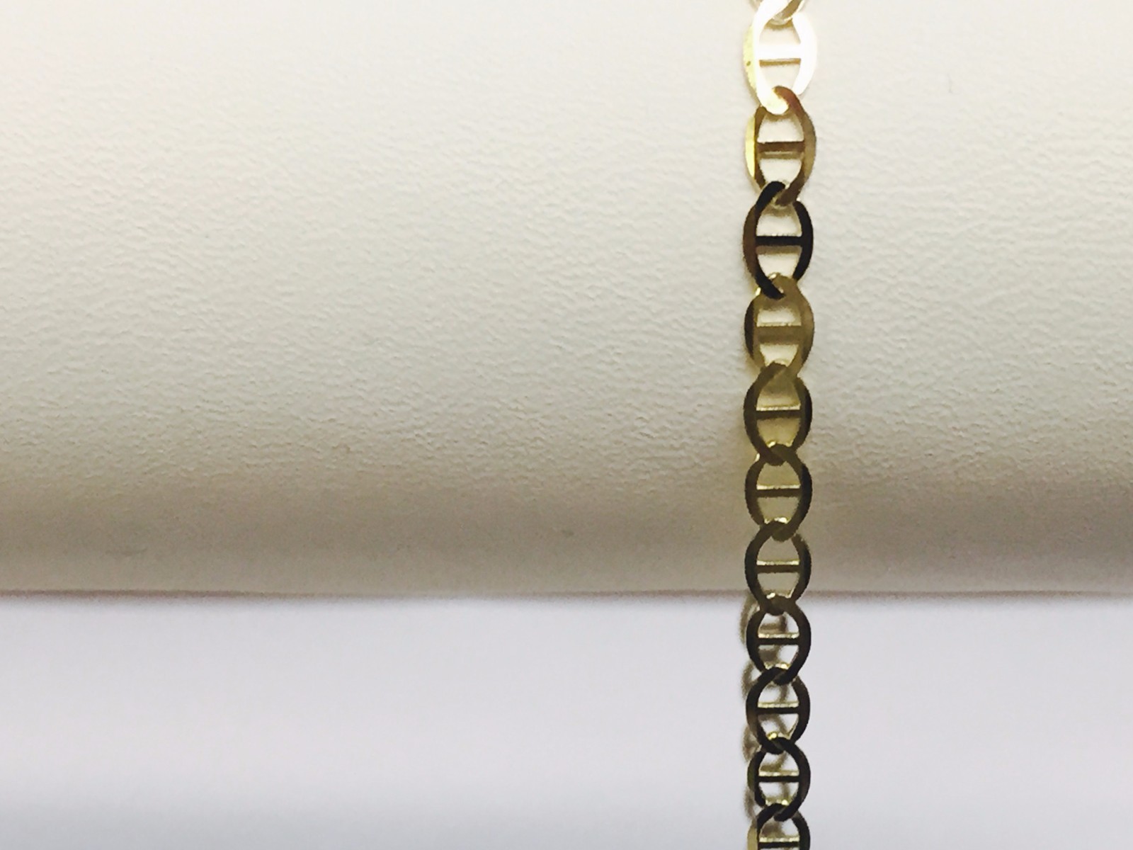 Pre-owned R C I 10kt Solid Yellow Gold Anchor Mariner Link Chain/necklace 3.2 Mm 22" 4 Grams In No Stone