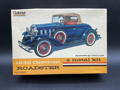 GABRIEL HUBLEY 1932 ROADSTER #4862 METAL MODEL KIT-OPEN BOX COMPLETE NOT STARTED
