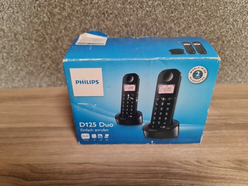Philips Schnurlostelefon D125 Duo D1252B/38 NEU mit Anrufbeantworter NEU