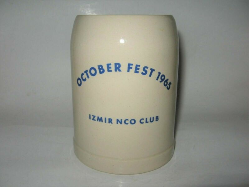 October Fest 1965 Stein Izmir NCO Club .5L Mug Turkey