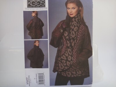 Vogue V1277 Reversible Wrap Jacket Standing Collar by Koos Couture Pattern 4-14