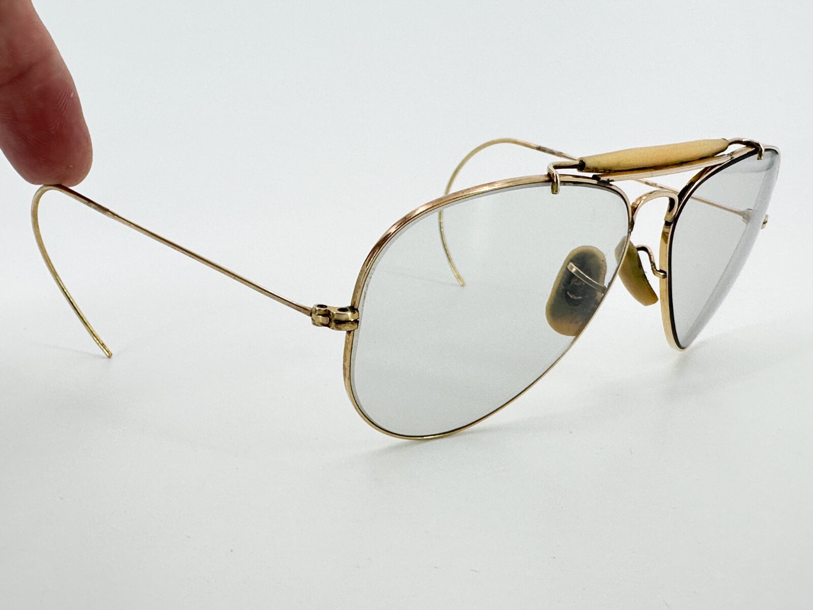 【希少美品】70s B&L RAY- BAN USA Aviator調光クリア 70s B&L RAY- BAN USA Aviator調光クリア