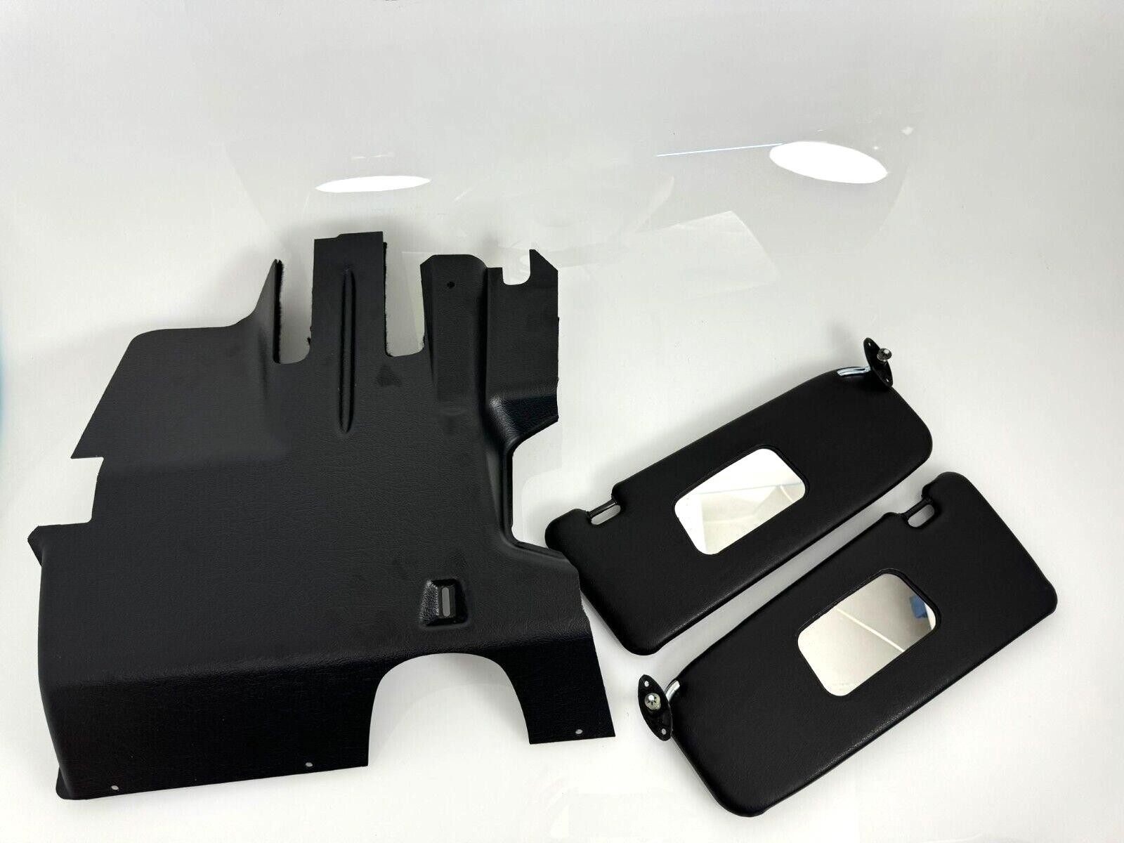 RHD Under Dash Cover Steering Cover Trim and Sunvisor Set For BMW E30 M3 83-91